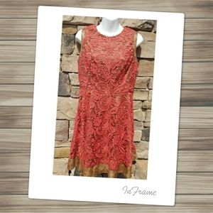 Jessica Simpson Lace Faux Leather Dress